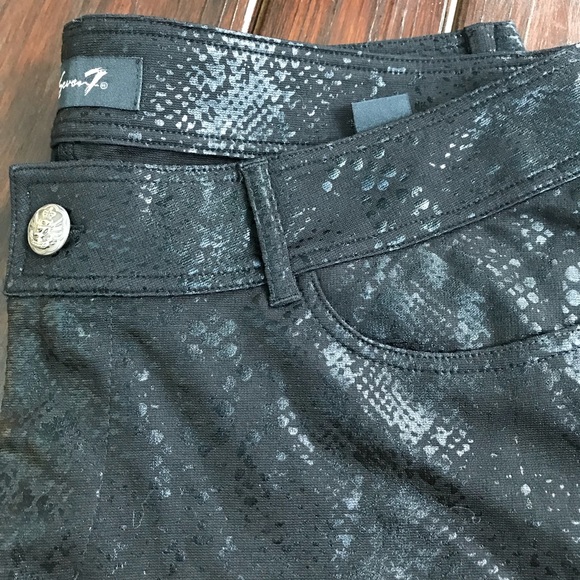 NWT Seven7 Snakeskin Faux Leather Leggings sz 14 - Picture 2 of 5